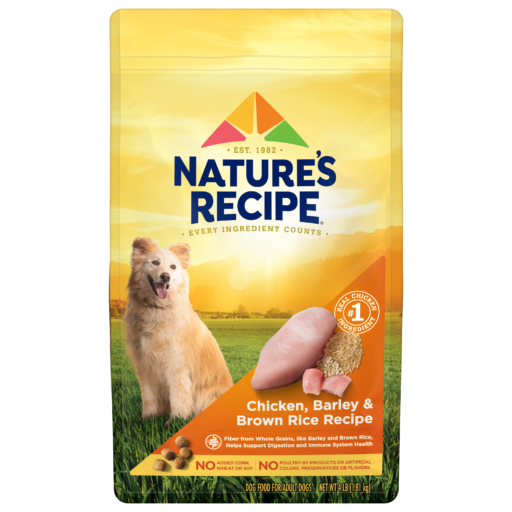 Natures Recipe Chicken Barley Brown Rice Whole Grain Dry Dog Food