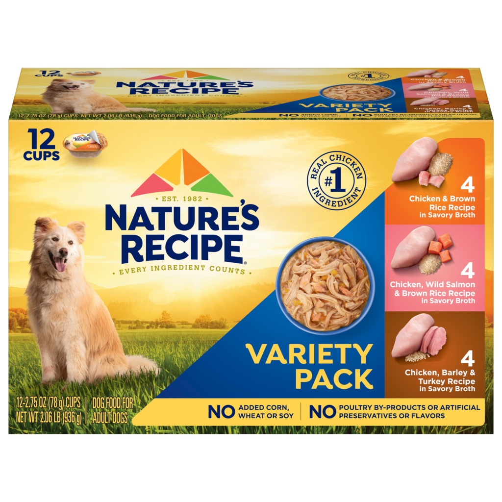 Natures Recipe Chicken Rice Salmon Turkey Whole Grain Variety Pack Wet Dog Food