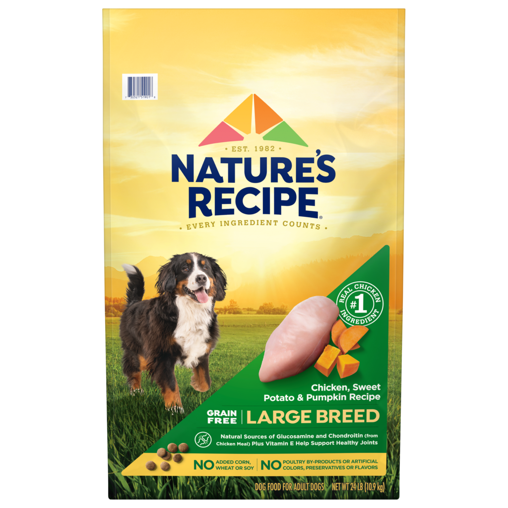Natures Recipe Chicken Sweet Potato Pumpkin Grain Free Large Breed Dry Dog Food