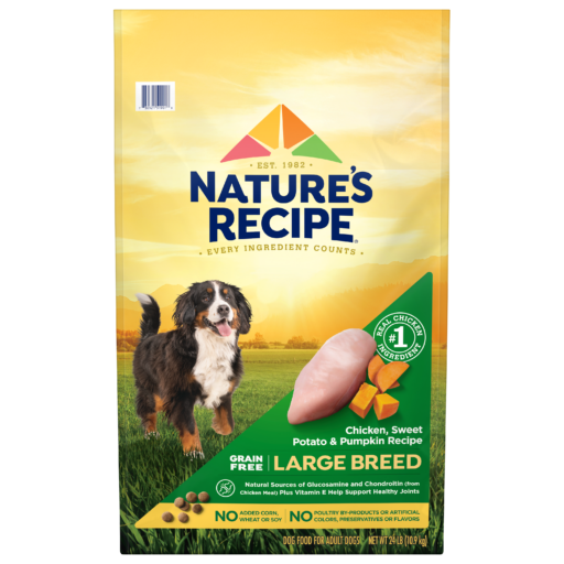 Natures Recipe Chicken Sweet Potato Pumpkin Grain Free Large Breed Dry Dog Food