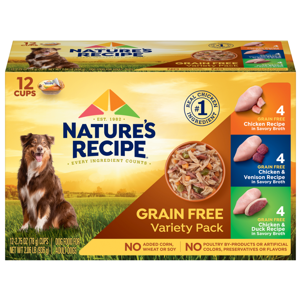 Natures Recipe Chicken Venison Duck Grain Free Variety Pack Wet Dog Food