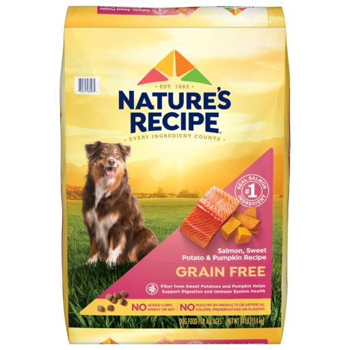 Nature's Recipe Grain Free Salmon, Sweet Potato & Pumpkin Recipe Dry Dog Food