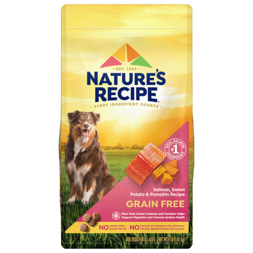 Nature's Recipe Grain Free Salmon, Sweet Potato & Pumpkin Recipe Dry Dog Food