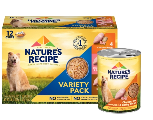 Nature's Recipe wet dog food recipe varieties